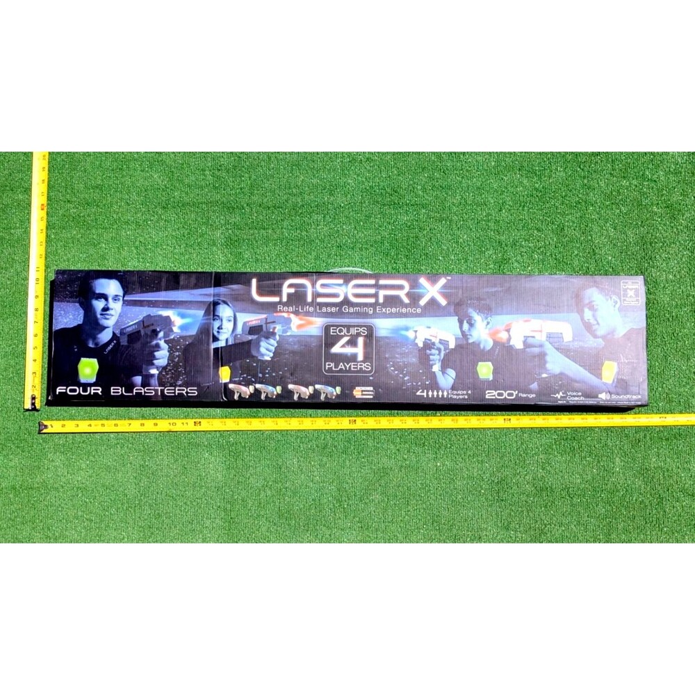 Laser X Tag-Four Blasters+Vests 4-Multiplayer 200ft Gaming Kids Toy Set NIP